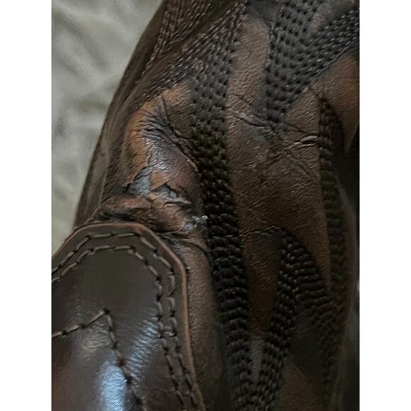 Laredo Men\'s Brown Leather Cowboy Boots Pull On Size 8.5 Western Southwestern main image 13